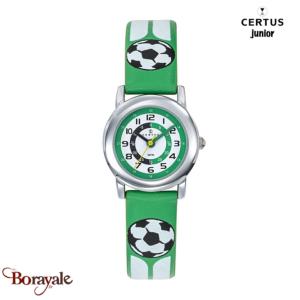 Montre Foot vert et blanc Junior - Enfant, quartz CERTUS