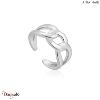 Chain réaction, Bague Argent plaqué rhodium  ANIA-HAIE R021-02H
