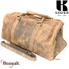 Sac de voyage - sport Kaszer Wyoming en cuir de vachette pleine fleur marron