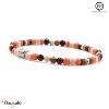 Bracelet Pierre Paul Jacques Pierres fines 4 mm  Multi Fossile - Jaspe orange OR