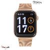 Montre TEKDAY pavé connectée unisexe boîtier rose doré, acier milanais rose doré