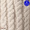 Bonnet + 3 pompons Royal Mojito crème avec polaire Cabaïa 50% acrylique 50% wool