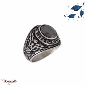 Bague Carbo Compagnie United States Army noire acier DB1452-2-66