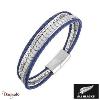 Bracelet All Blacks bijoux Homme acier et cuir 682282