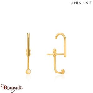 Boucles d'oreilles Ania Haie Ear We Go plaqué or 14 carats sur argent E023-11G