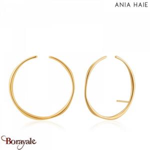 Ear We Go, Boucles d'oreilles Argent plaqué Or 14 carats ANIA-HAIE E023-20G