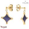 Boucles d'oreilles Nebulia Pierre Lannier BJ26A2261 acier poli de couleur or