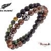 Bracelet All Blacks bijoux Homme double tours perles  682369