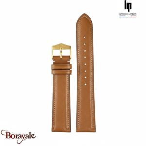 Bracelet de montre Lip Cuir marron 21 mm 675413