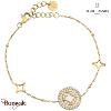 Bracelet Tessera Pierre Lannier BJ27A1211 acier poli de couleur or