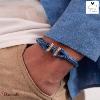 Bracelet PIG & HEN Icy Ike Violet Bleu Acier Taille : L (20cm)