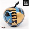 Pomme 26 cm Home Edelweiss collection : Apple Bleu, noir, doré