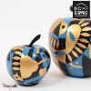 Pomme 26 cm Home Edelweiss collection : Apple Bleu, noir, doré
