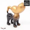 Chien debout 29 cm Home Edelweiss collection : Pulsion Noir et doré
