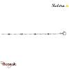 Chaîne Thabora acier perlé 40 cm + 3 cm chaîne perlée acier - réf. T139260