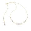 Collier Spark Hibiscus cristal autrichien sur argent doré G0397AB