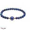 Bracelet billes lapis et cabochon acier rosé et lapis, Collection: Cabochon YOLA