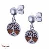 Boucles d'oreilles Yola Nature Arbre de vie Acier poli IG-553