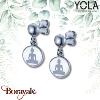 Boucles d'oreilles Yola Nature Bouddha Acier poli IG-592