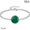 Bracelet Yola Nature Malachite Acier poli IR-320