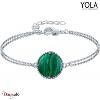 Bracelet Malachite Acier Yola Nature femme