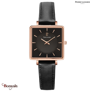 Montre PIERRE LANNIER Collection LECARÉ doré rose cuir Femme