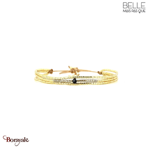 Bracelet Belle mais pas que, Precious Black, Doré et noir profond