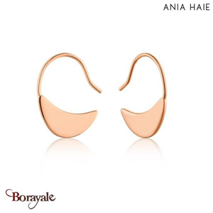 Géometry, Boucles d'oreilles Argent plaqué Or rose 14 carats ANIA-HAIE E005-06R