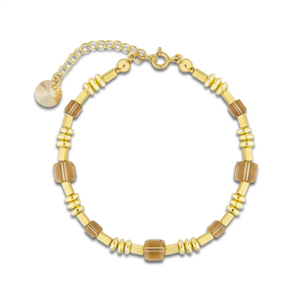 Bracelet Spark Rose cristal autrichien sur argent doré G0381LCT