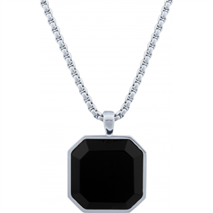 Collier Onyx Acier Apollon homme