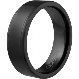 Bague Zirconium Noir Apollon homme