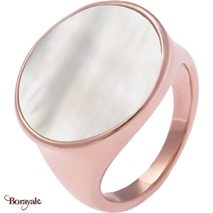 Bague Nacre Blanche, Collection: Cabochon YOLA Taille 54
