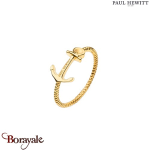 Bague Paul Hewitt Anchor Rope acier plaqué or PH-FR-ARO-G-54