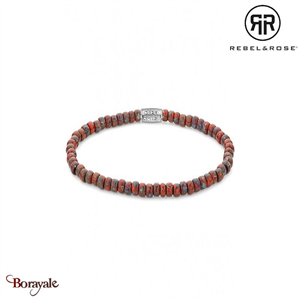 Bracelet Rebel & Rose Collection : Glass Rocks Red Jazz Taille L RR-40117-S-L