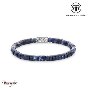 Bracelet Rebel & Rose 6 mm Sodalite bleue