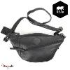 Sac banane Bear Design en Cuir de vachette lavé Noir Collection : Lavato