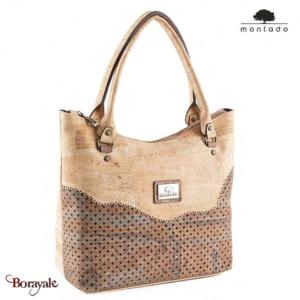 Sac épaule MONTADO en liège naturel, made in Portugal Femme 3007-MAPACAMEL