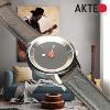 Montre AKTEO Art - Musique Guitare rouge 38 mm argent ronde AMu56