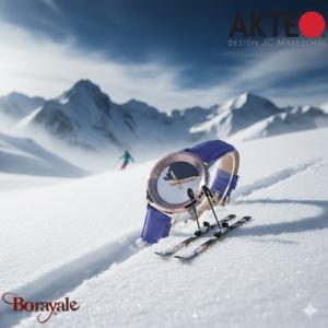 Montre AKTEO Sport Ski 38 mm argent ronde SMo07