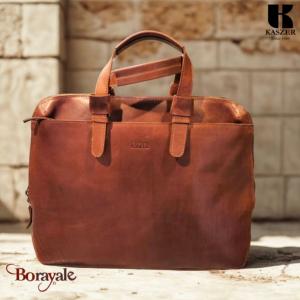 Sac Business KASZER collection Rhodes cognac foncé 30004-C6