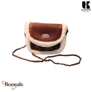 Sac bandoulière KASZER collection Wyoming Fourrure S Marron naturel clair 20401-