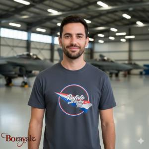 T-shirt Rafale Solo Display Cercle Tricolore Gris L