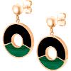 Boucles d'oreilles Onyx et Malachite Collection Art déco YOLA NATURE