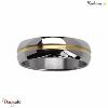 Bague THABORA Homme bicolore acier et doré Taille 56