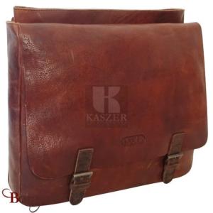 Besace Gibecière kaszer collection Concord en cuir de vachette cognac 230704-C4