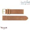 Montre 12H  Louis, GUSTAVE & cie Or, cadran Blanc Bracelet Cuir Marron