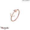 Bague Paul Hewitt Anchor Rope acier plaqué or rose PH-FR-ARO-R-52