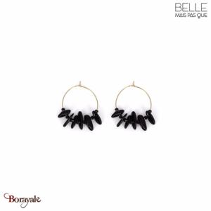 Boucles d'oreilles Belle mais pas que, Naomie, Noire