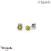 Boucles d'oreilles SPARK With EUROPEAN CRYSTALS : Cube Small 6 Mm - Vitrail méd