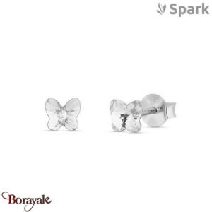 Boucles d'oreilles SPARK With EUROPEAN CRYSTALS  : Papilio - Cristal blanc